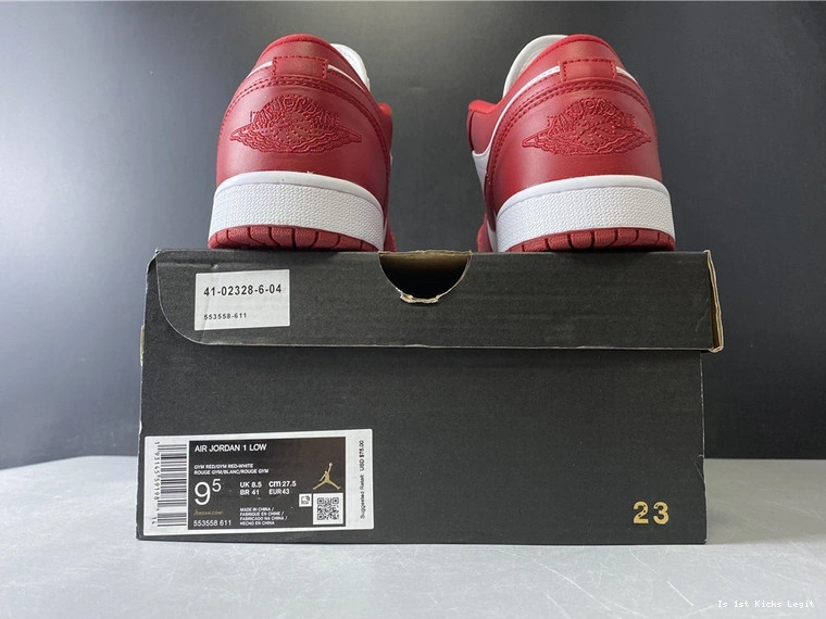 Low Gym - 553558-611 Red Jordan White 1 1118